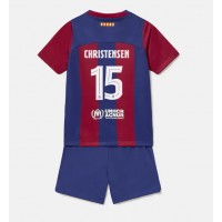 Barcelona Andreas Christensen #15 Replika babykläder Hemmaställ Barn 2023-24 Kortärmad (+ korta byxor)